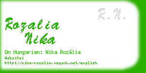 rozalia nika business card